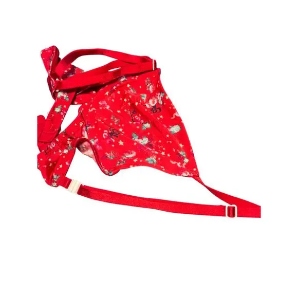 Victoria's Secret Unlined Demi Bra Red Sz 32c Adjustable Straps Feminine Flirty - Picture 2 of 4